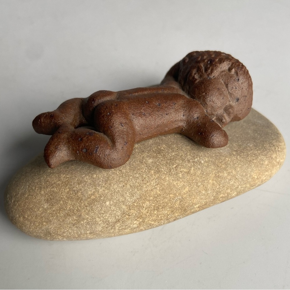 Carved Stone Baby Figurine